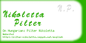 nikoletta pilter business card